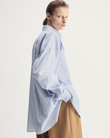 Eve Shirt in Blue Striped Cotton