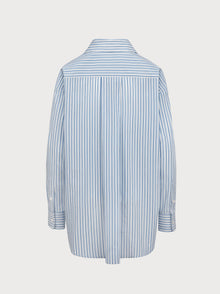 Eve Shirt in Blue Striped Cotton