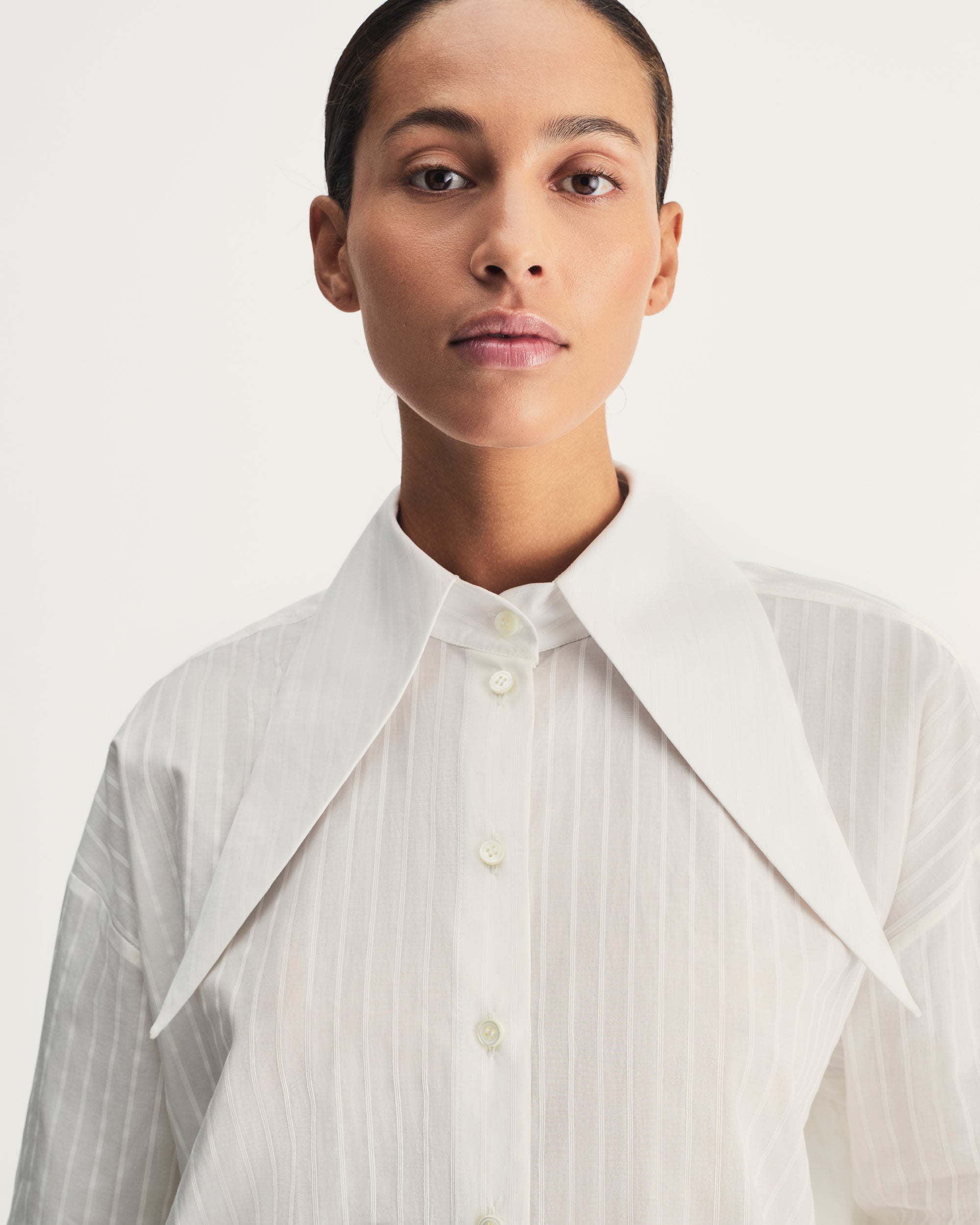 Eve Shirt in White Cotton