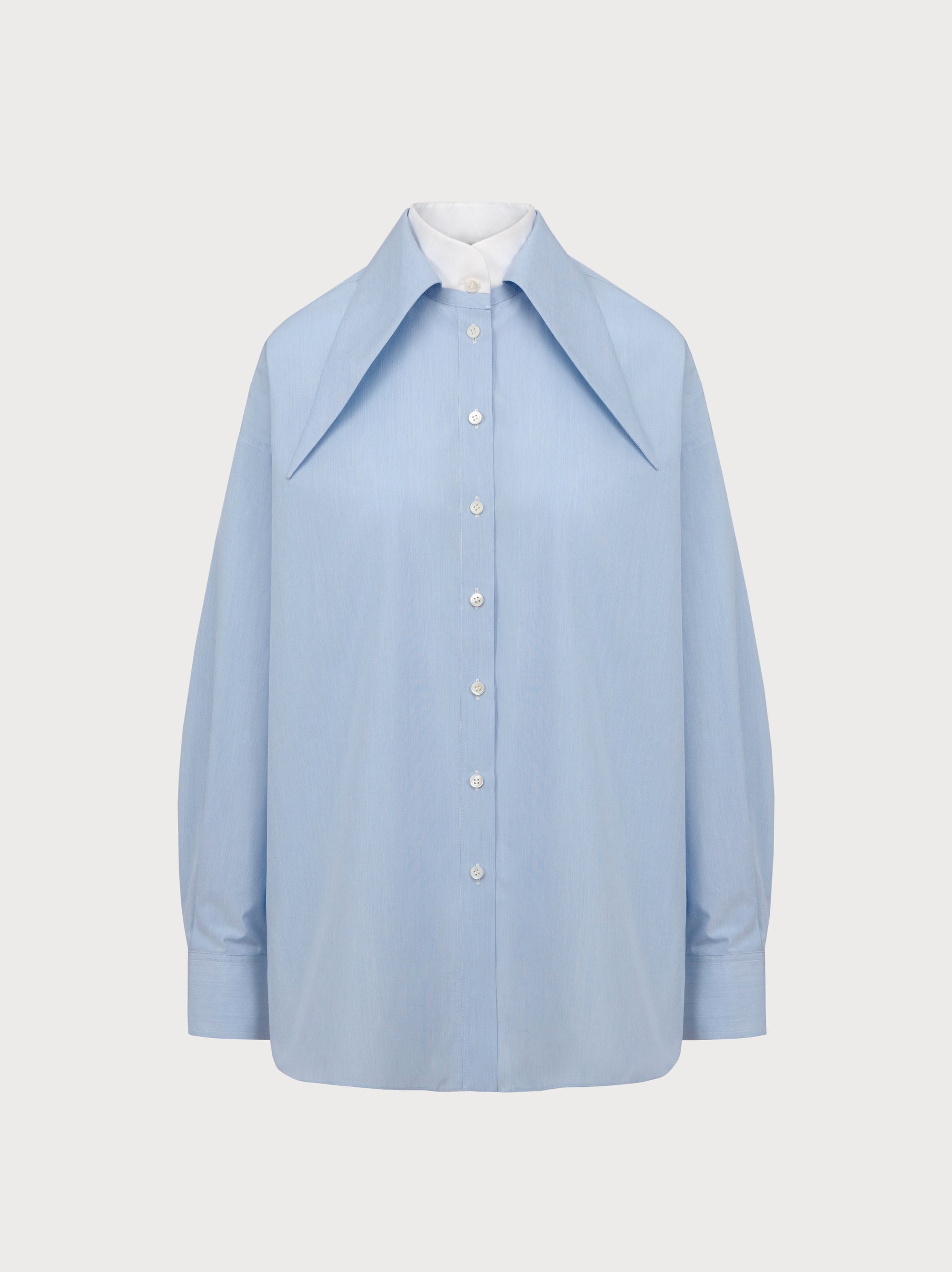 Faith Shirt in Blue Cotton