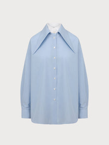 Faith Shirt in Blue Cotton