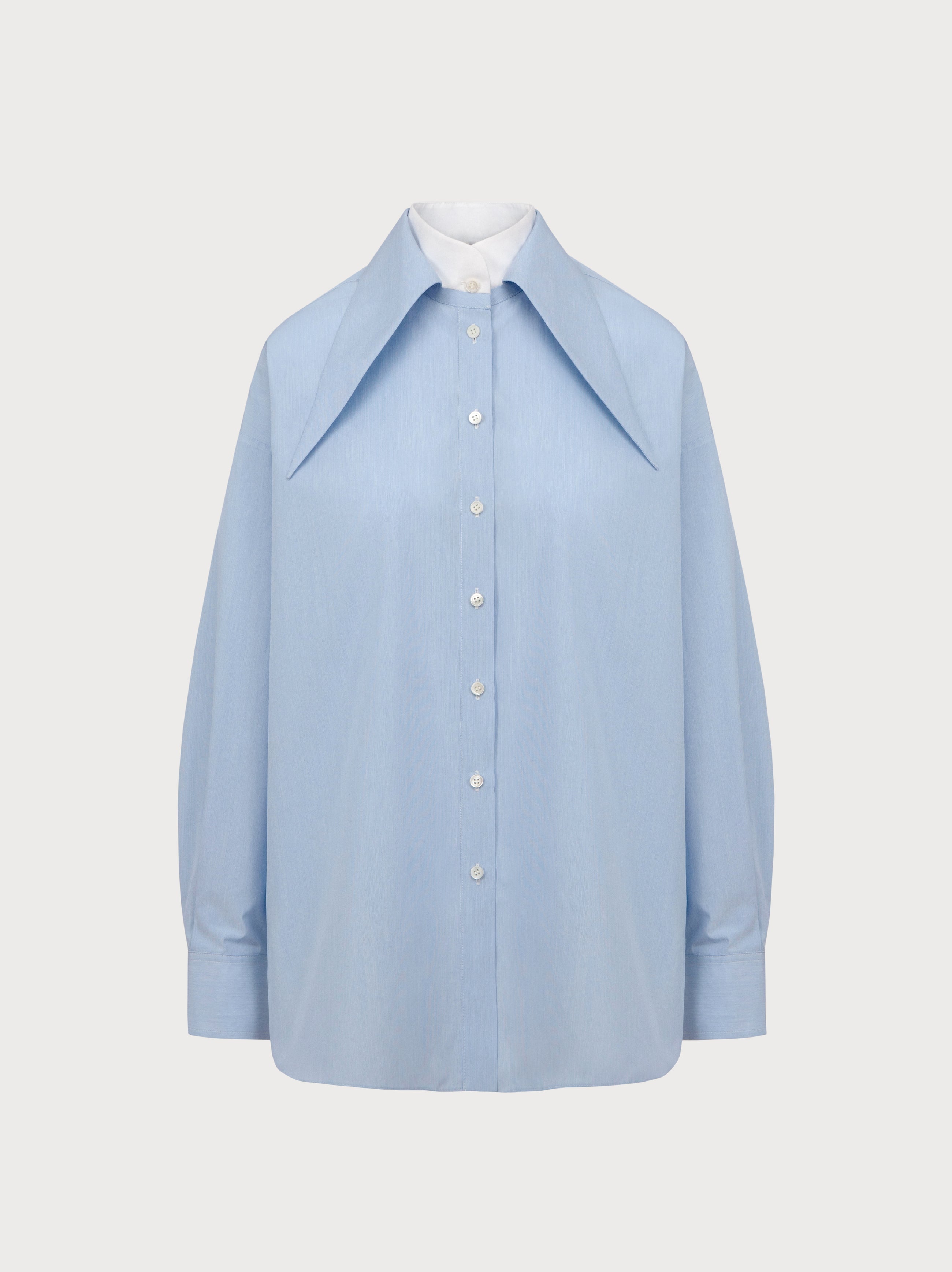 Faith Shirt in Blue Cotton