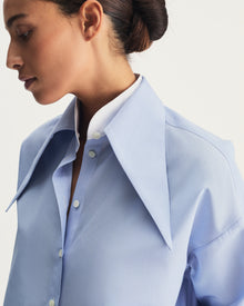 Faith Shirt in Blue Cotton