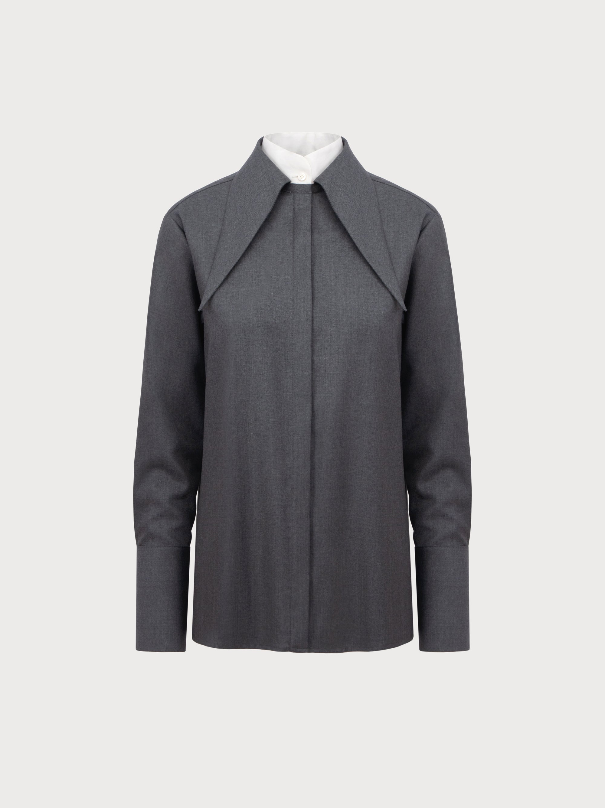 Gray shirt on a white background