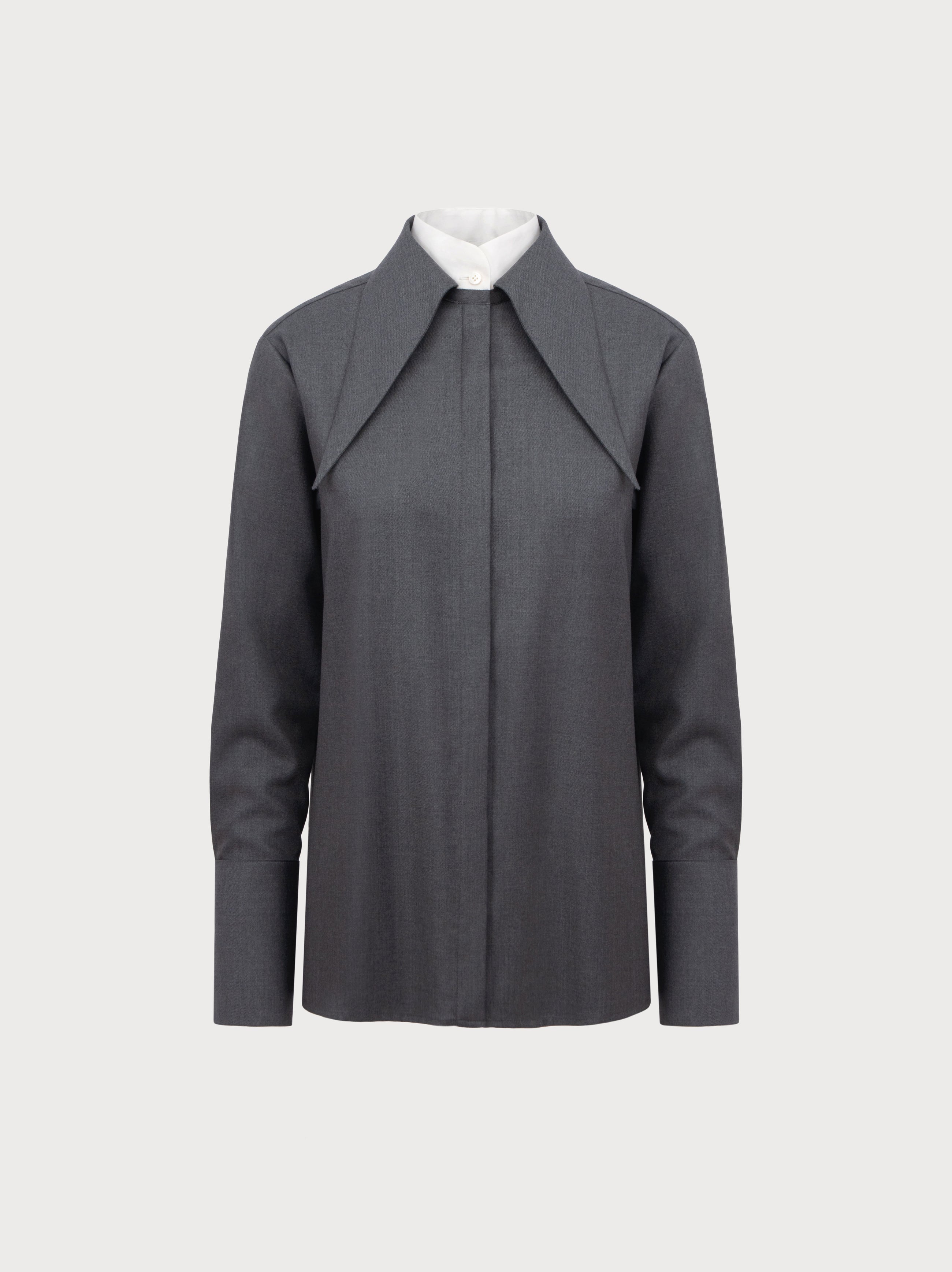 Gray shirt on a white background