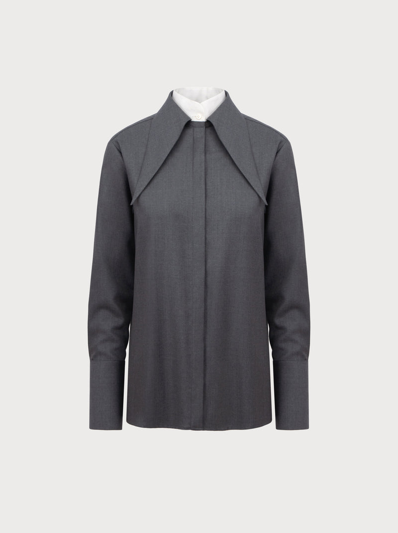 Gray shirt on a white background