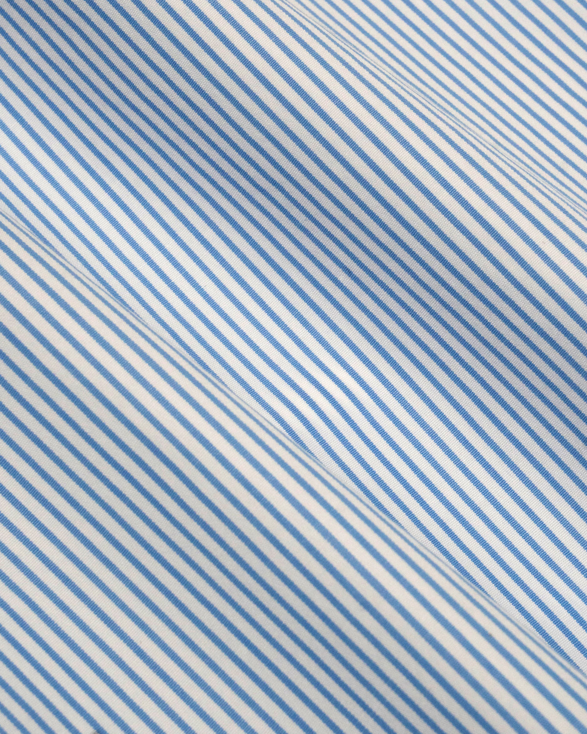 Grace Shirt in Blue Striped Cotton - fabric texture close-up