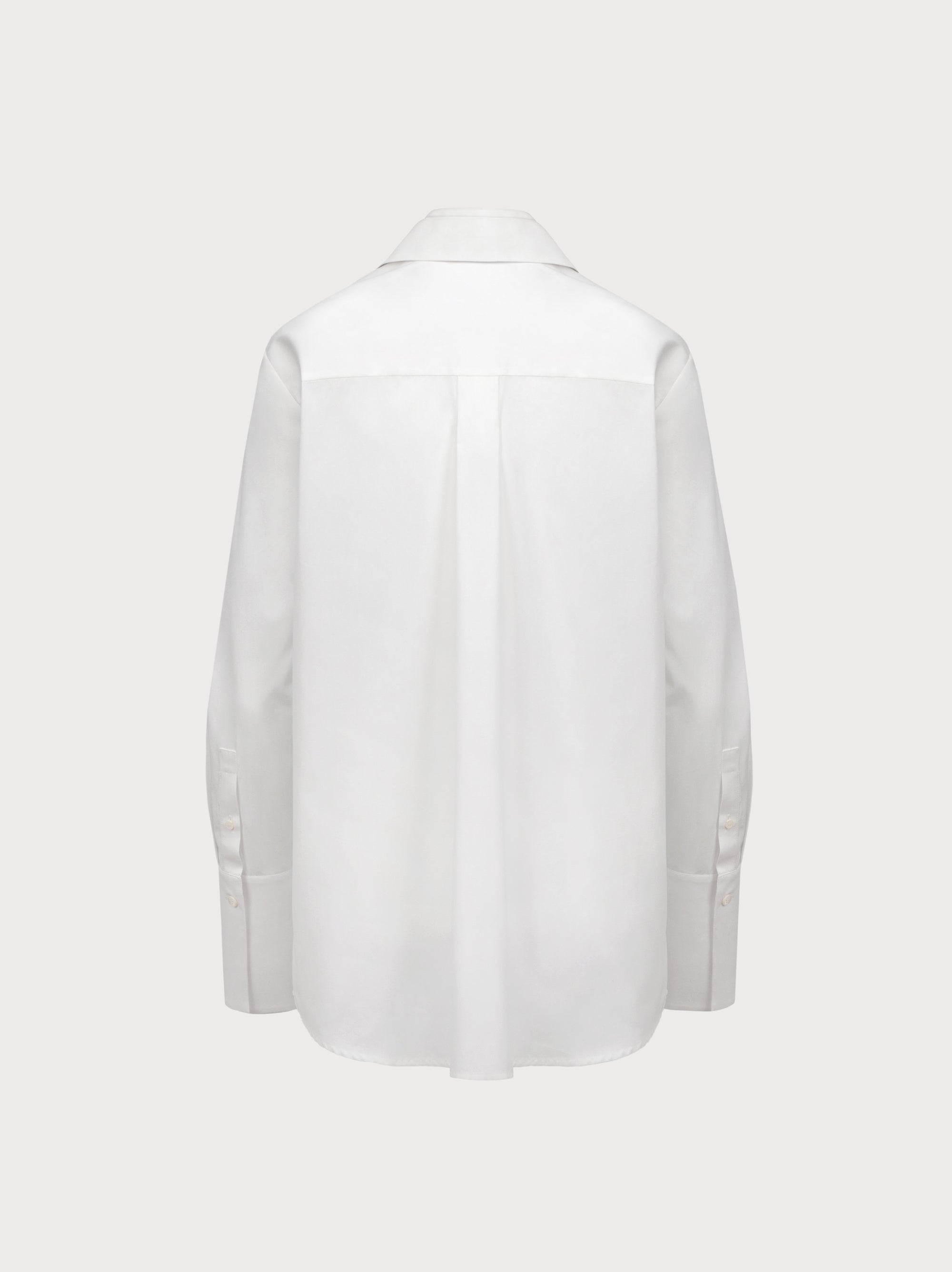 White shirt on a light gray background