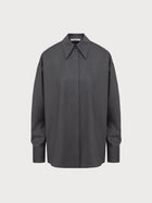 Gwen Shirt in Grey Virgin Wool