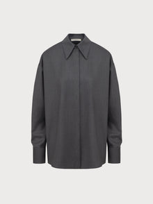 Gwen Shirt in Grey Virgin Wool