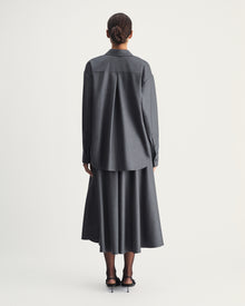 Gwen Shirt in Grey Virgin Wool