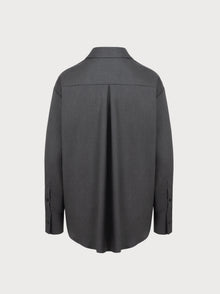 Gwen Shirt in Grey Virgin Wool