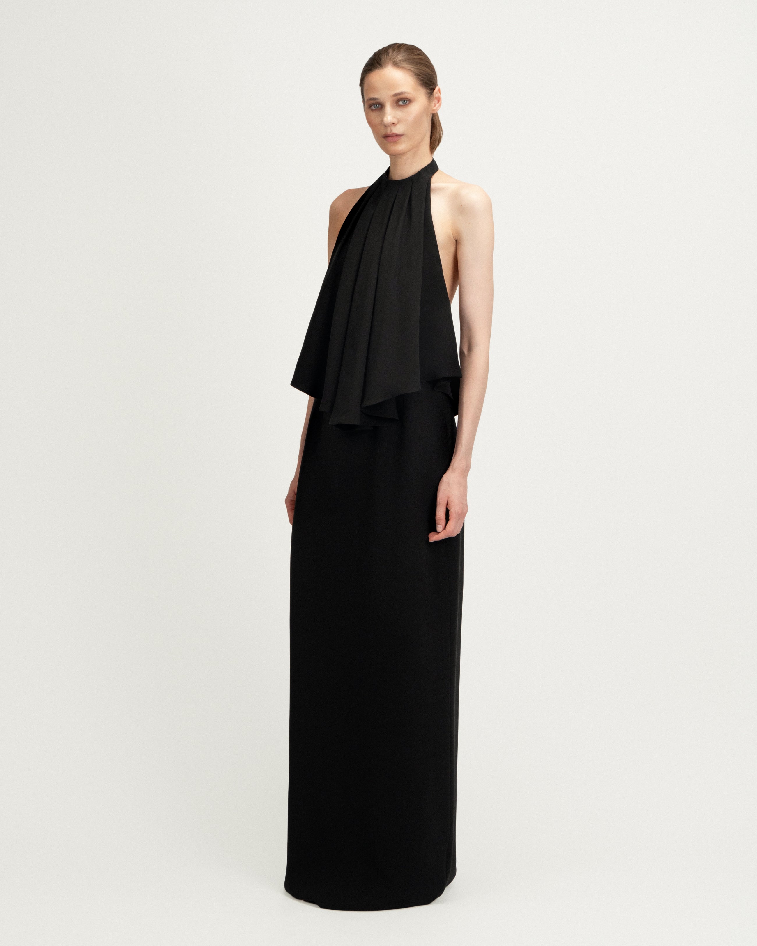 Harper Dress in Black Silk