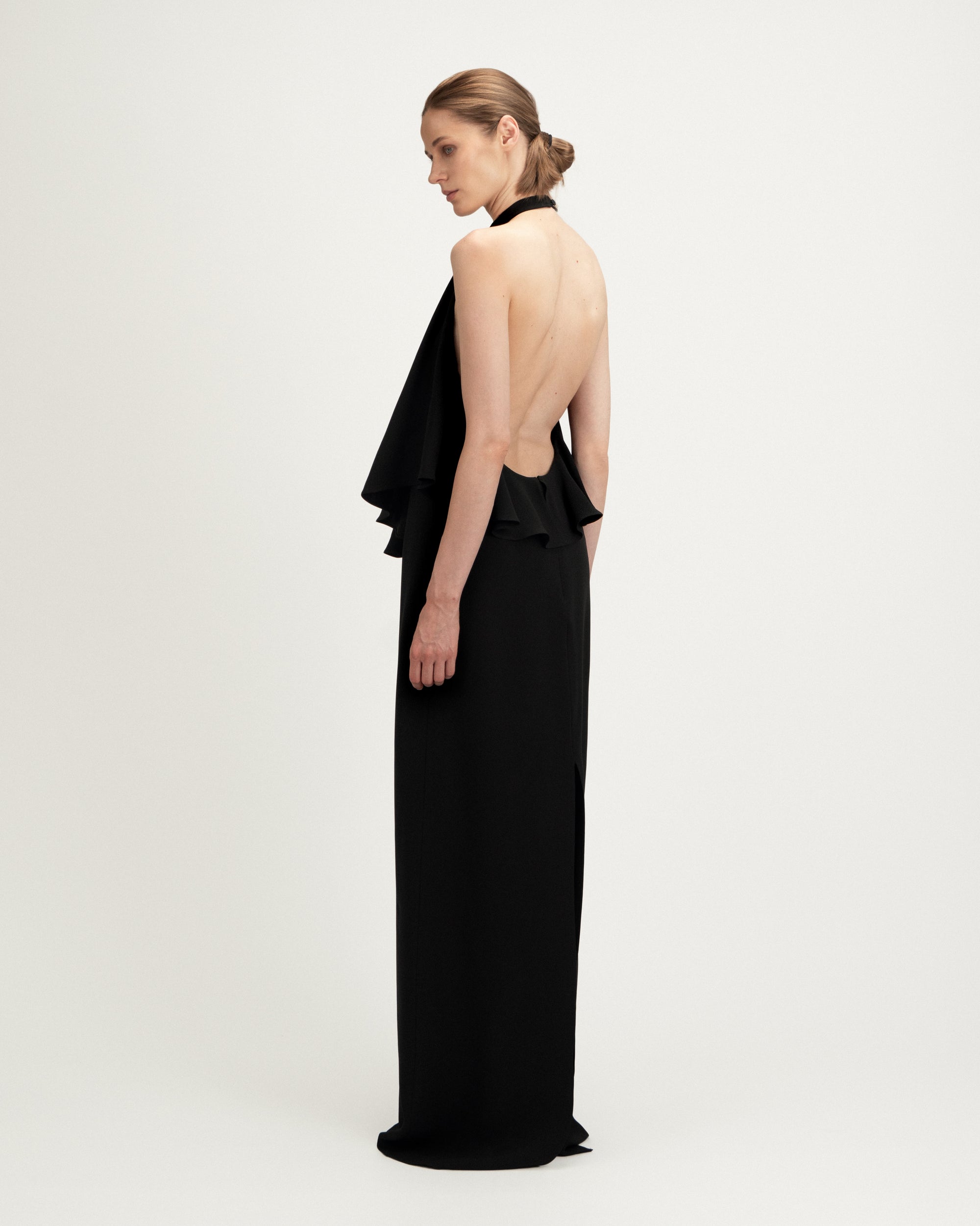 Harper Dress in Black Silk