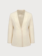Helena Blazer in Ivory Virgin Wool