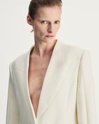 Helena Blazer in Ivory Virgin Wool