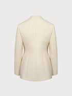 Helena Blazer in Ivory Virgin Wool
