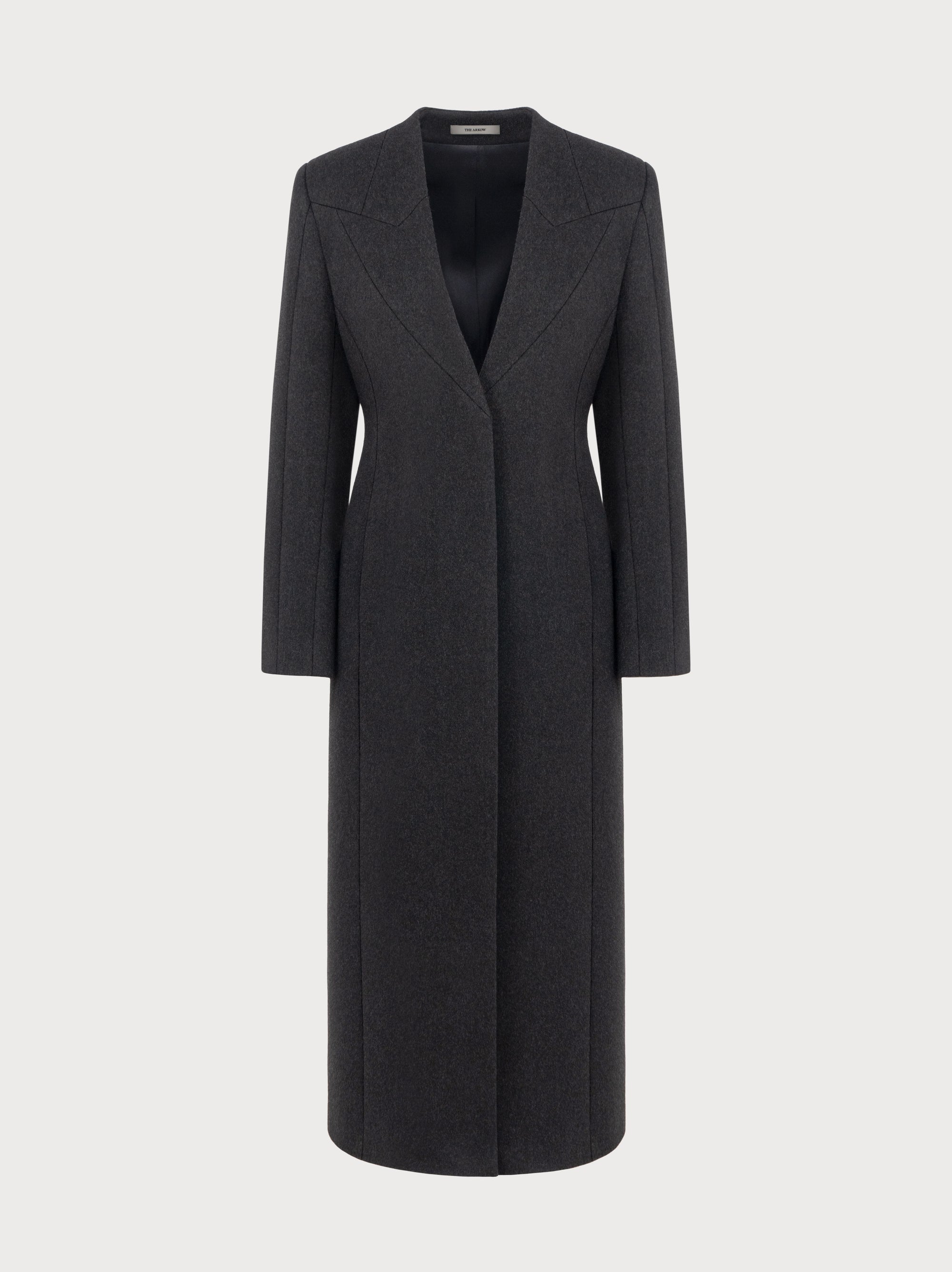 Helena Coat in Grey Virgin Wool