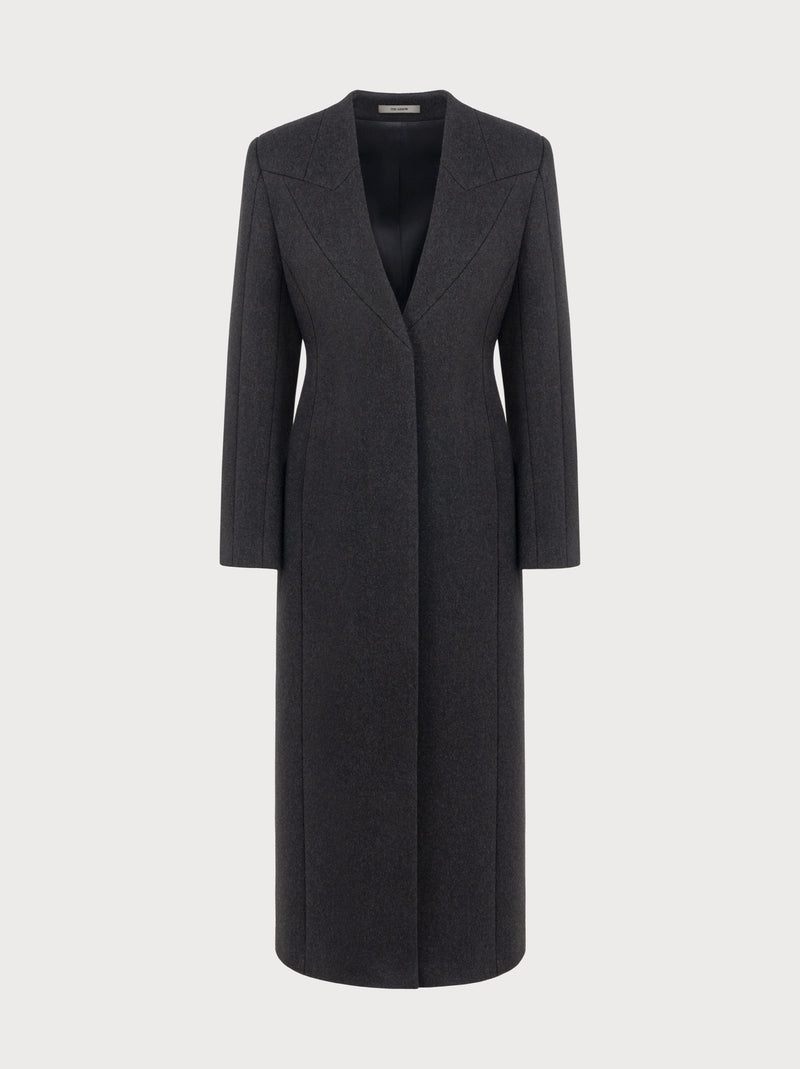 Helena Coat in Grey Virgin Wool