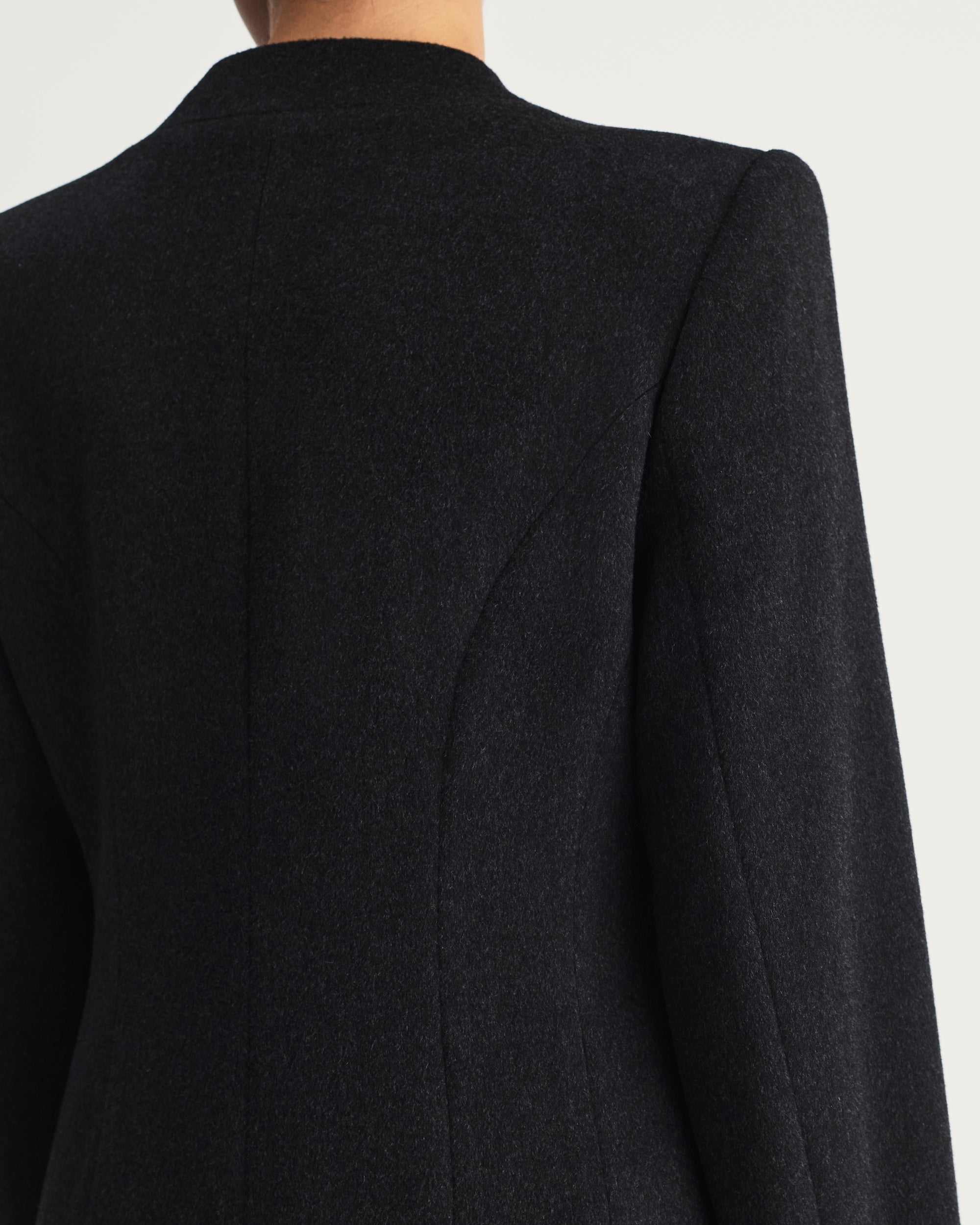 Helena Coat in Grey Virgin Wool
