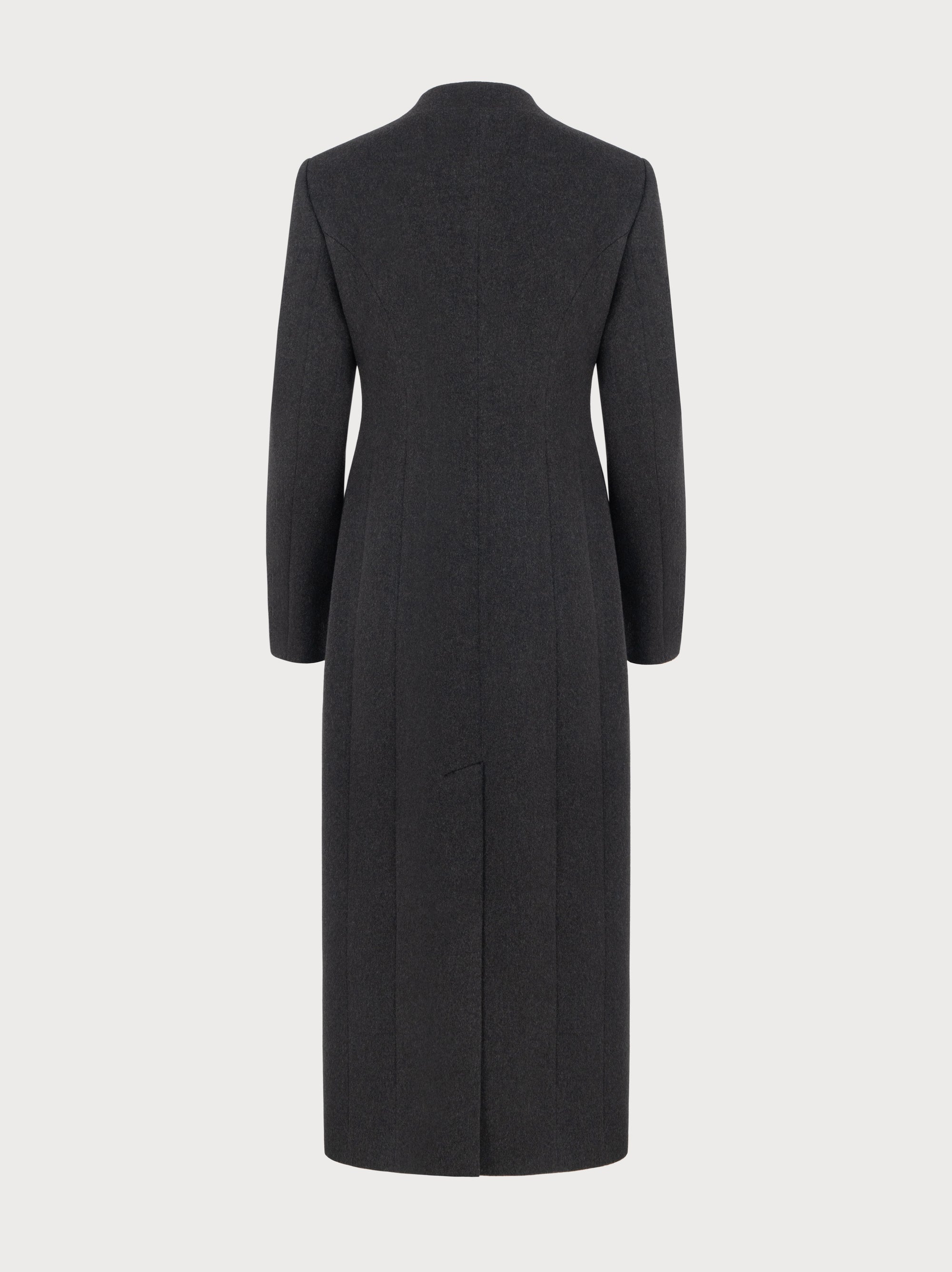 Helena Coat in Grey Virgin Wool