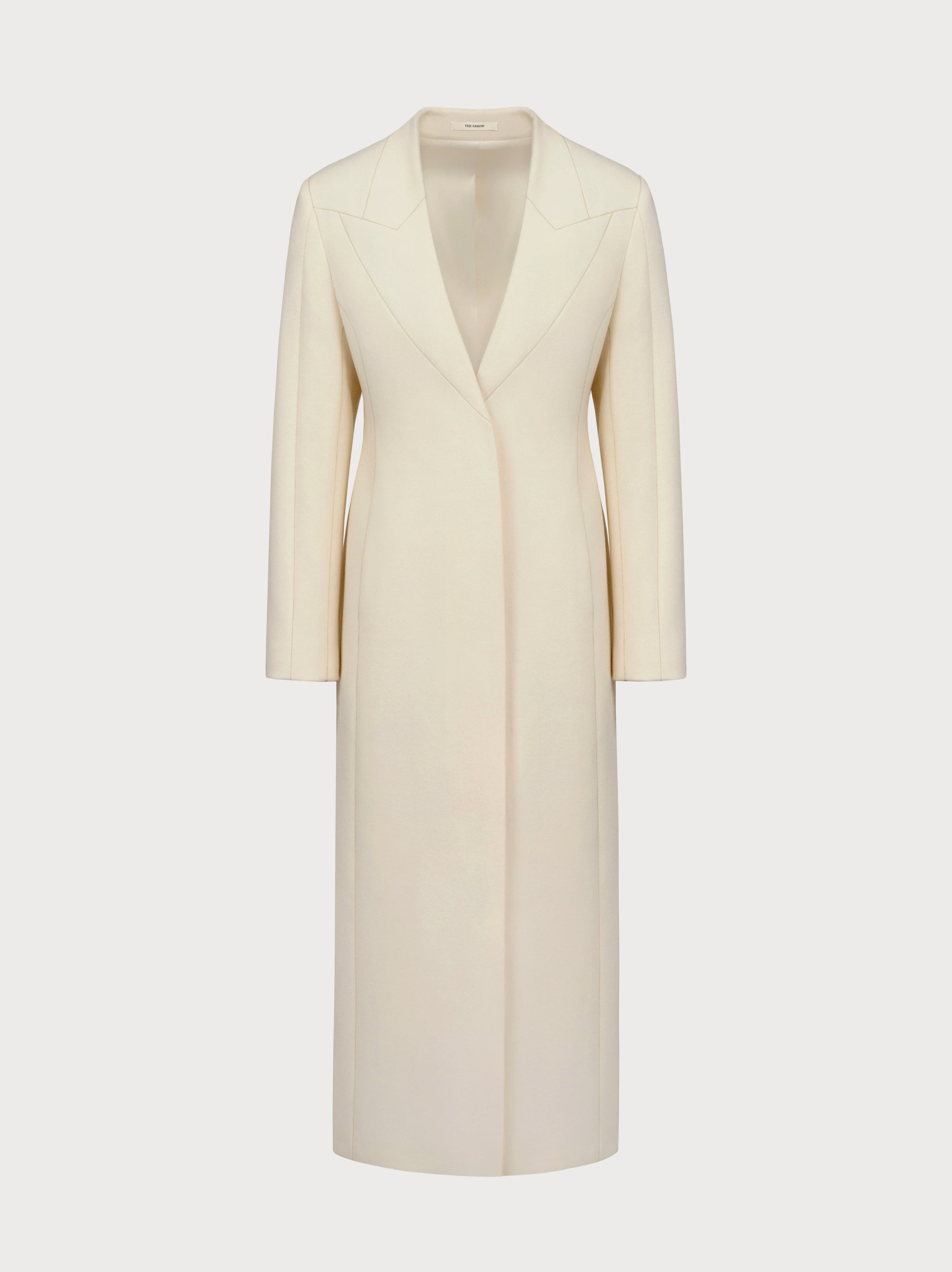 Helena Coat in Ivory Virgin Wool