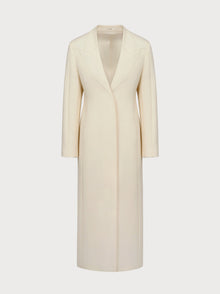 Helena Coat in Ivory Virgin Wool