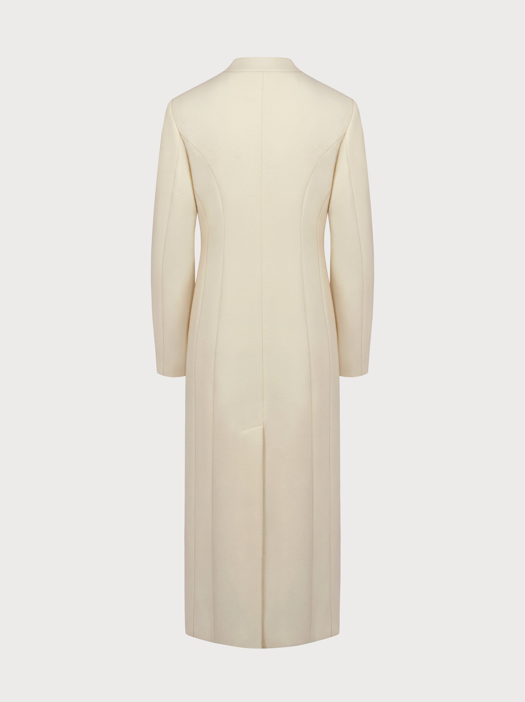 Helena Coat in Ivory Virgin Wool
