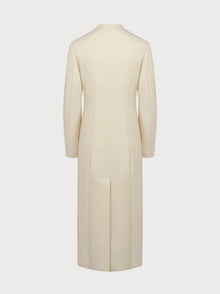 Helena Coat in Ivory Virgin Wool