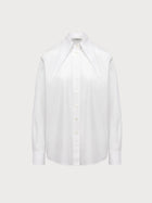 White dress shirt on a light gray background