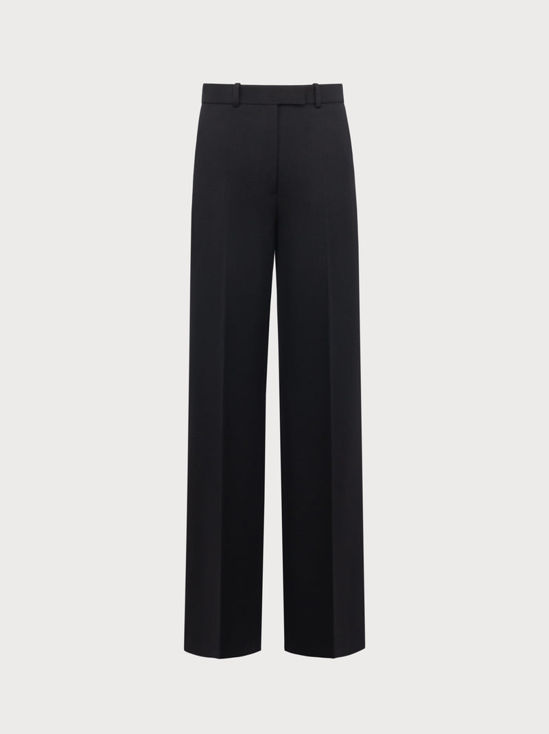 Black pants on a light gray background