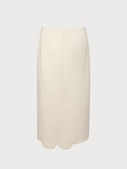 Izabela Skirt in Ivory Virgin Wool