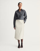 Izabela Skirt in Ivory Virgin Wool