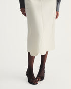 Izabela Skirt in Ivory Virgin Wool
