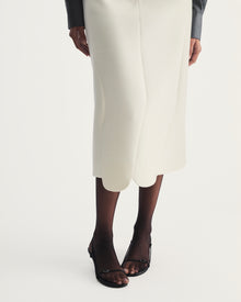 Izabela Skirt in Ivory Virgin Wool