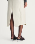Izabela Skirt in Ivory Virgin Wool