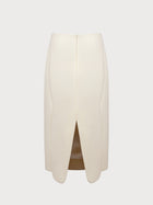 Izabela Skirt in Ivory Virgin Wool