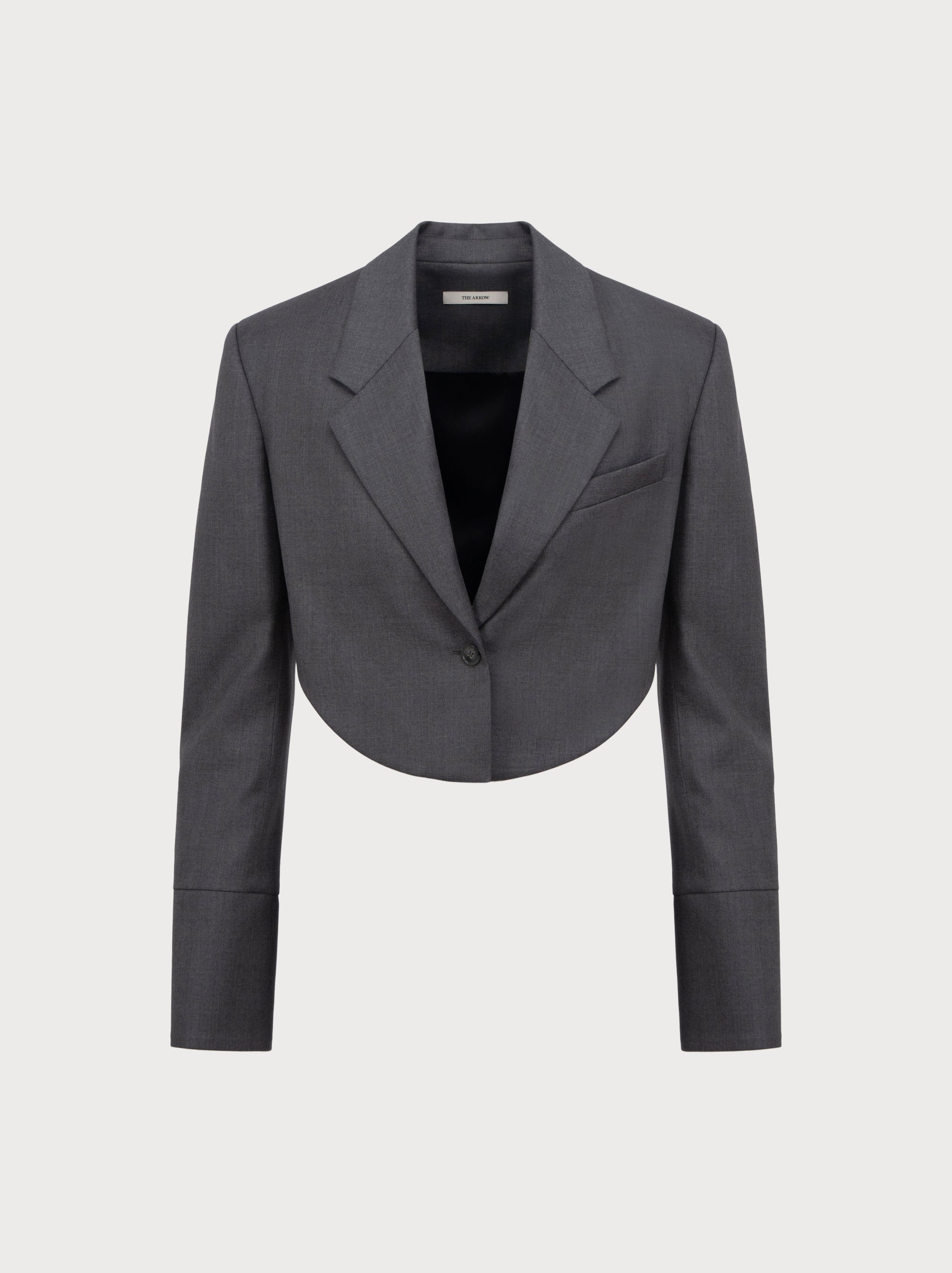 Gray blazer on a light gray background