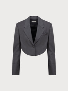 Gray blazer on a light gray background