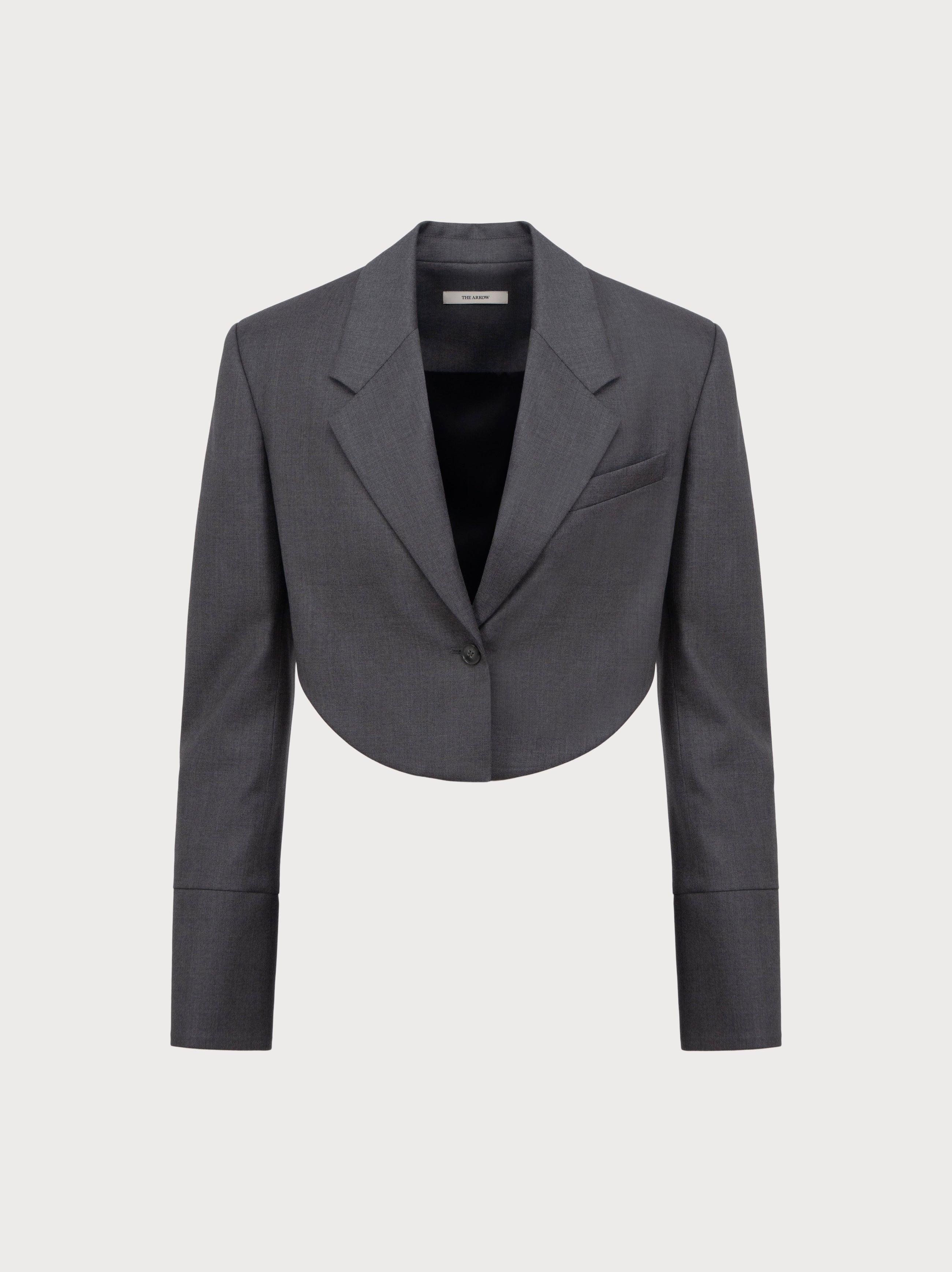 Gray blazer on a light gray background