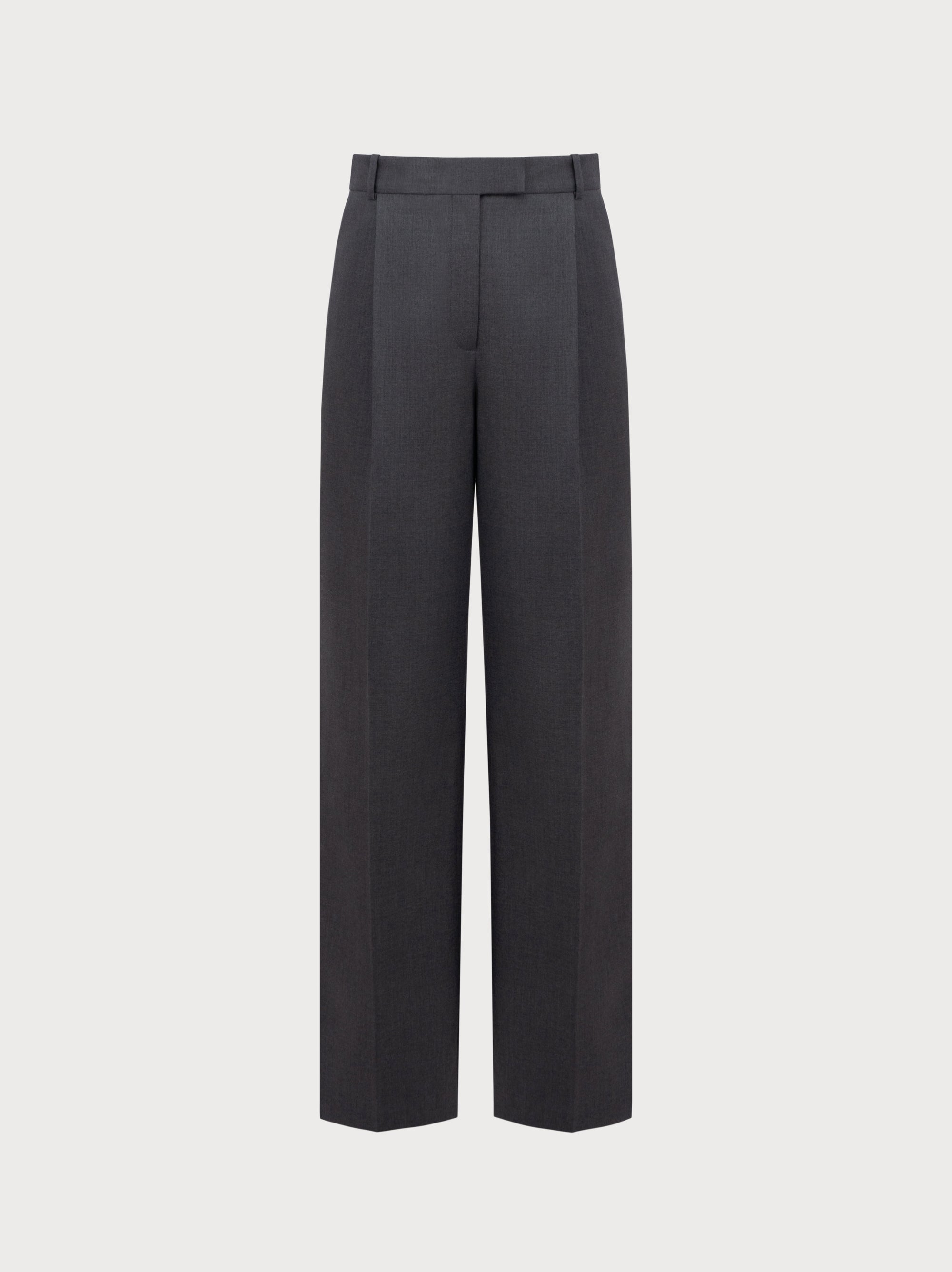 Dark gray pants on a light gray background