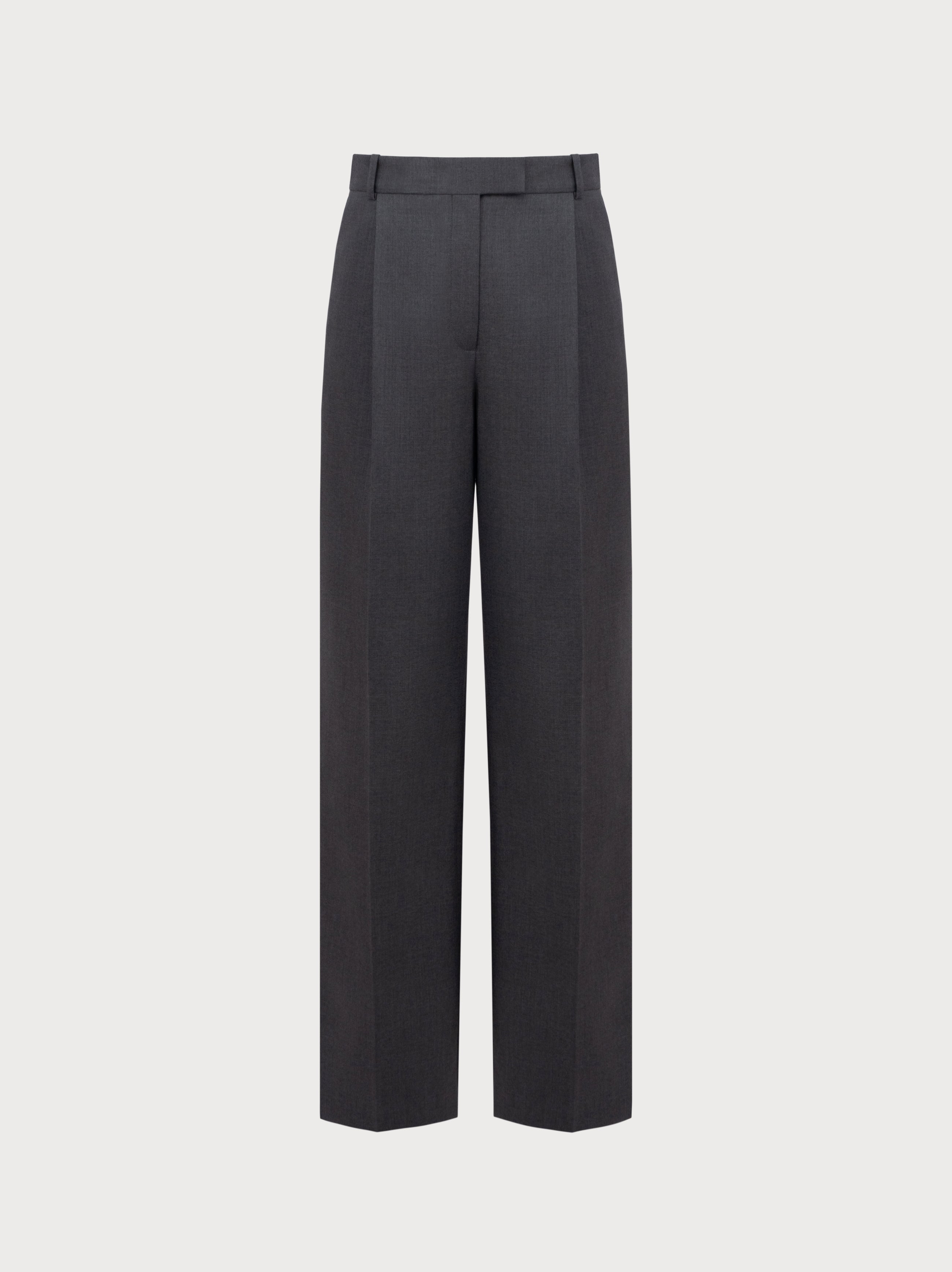 Dark gray pants on a light gray background