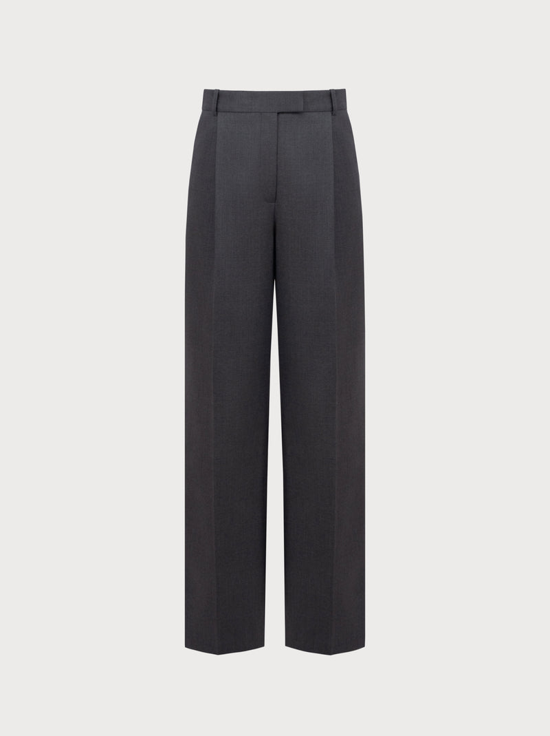 Dark gray pants on a light gray background