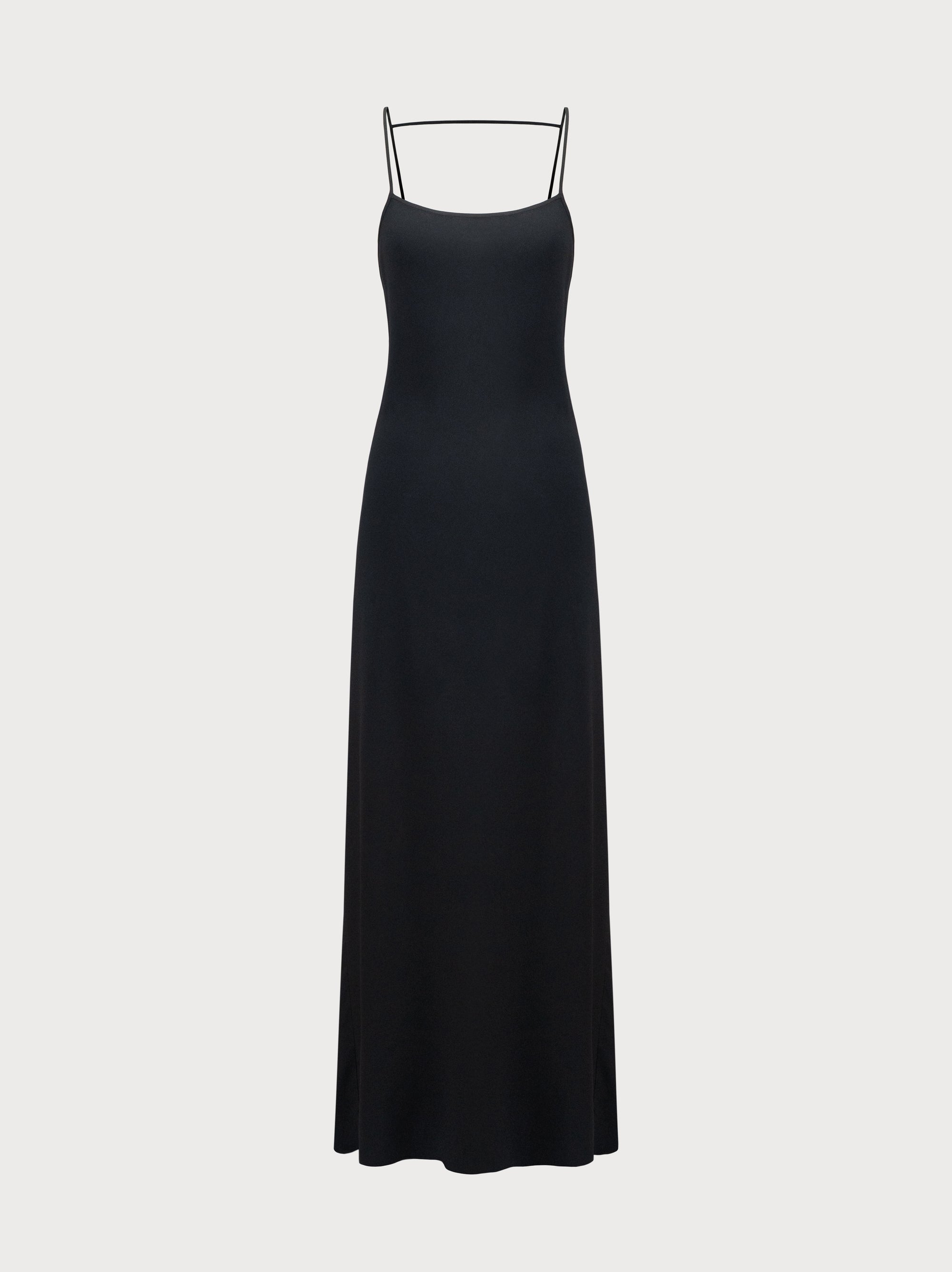 Laura Dress in Black Crepe