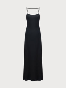 Laura Dress in Black Crepe