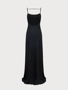 Laura Dress in Black Crepe
