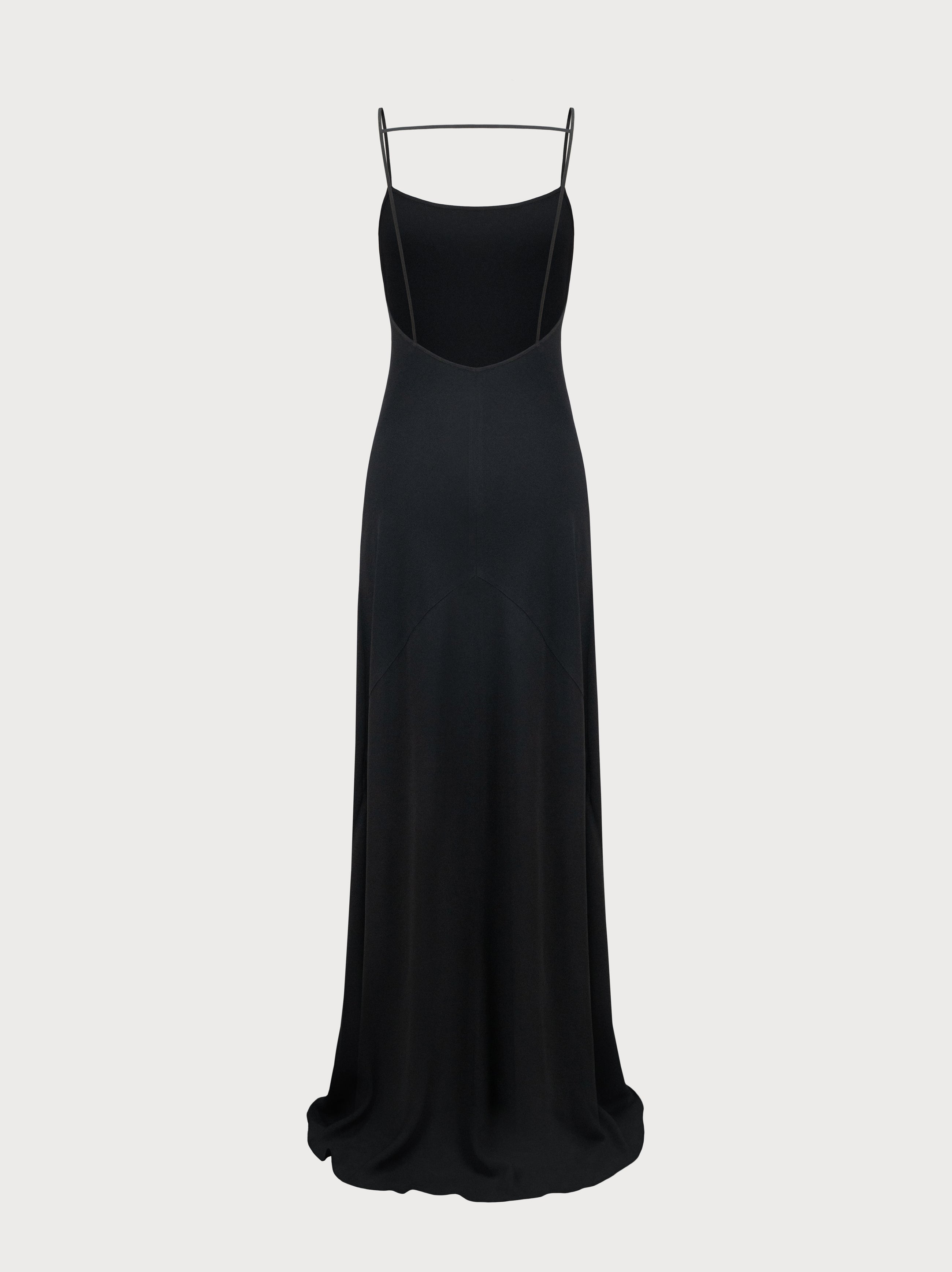 Laura Dress in Black Crepe