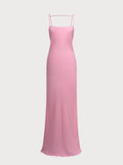 Laura Dress in Pink Crepe