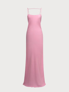Laura Dress in Pink Crepe