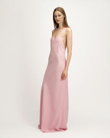 Laura Dress in Pink Crepe